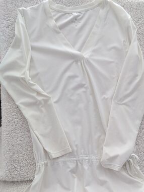 Athleta V-Neck Long Sleeve Dance Cover Up Drawstring Tunic
